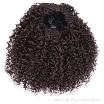 Vigorous Afro Kinky Drawstring Ponytail Curly Ponytail Hairpiece for Natural Hair Synthetic Heat Resistant Kinky Ponytail